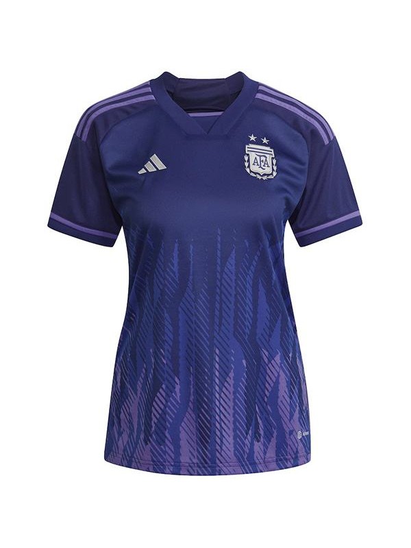 Argentina maglia da calcio femminile da trasferta in seconda divisa da calcio da donna abbigliamento sportivo maglia sportiva, coppa del mondo 2022